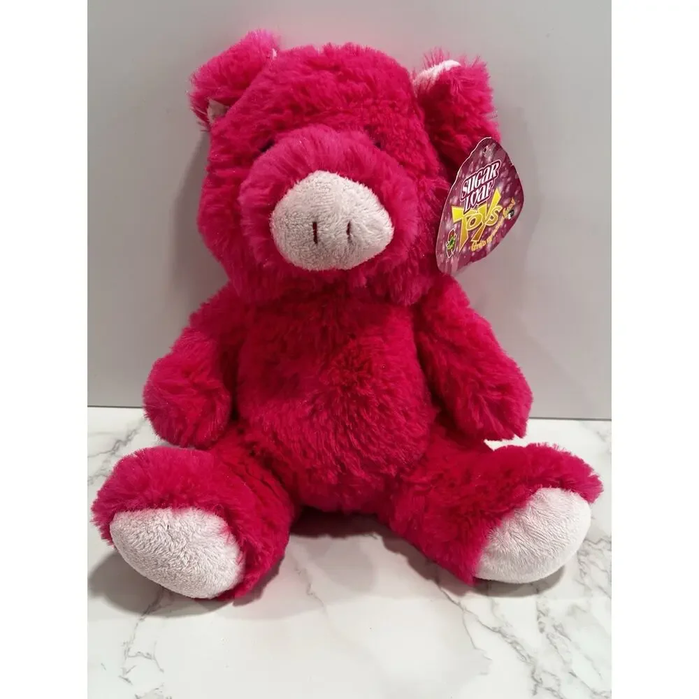 Sugar Loaf Toys Neon Pink Pig Plush 12” Stuffed Animal 2016 NWT
